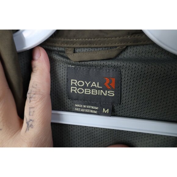 Royal Robbins Mens Medium Distressed Full Zip Hooded Windbreaker Rain Jacket - Picture 12 of 16